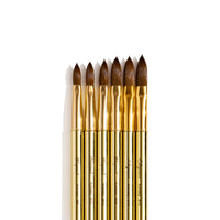 Gold Crimped Kolinsky Brushes