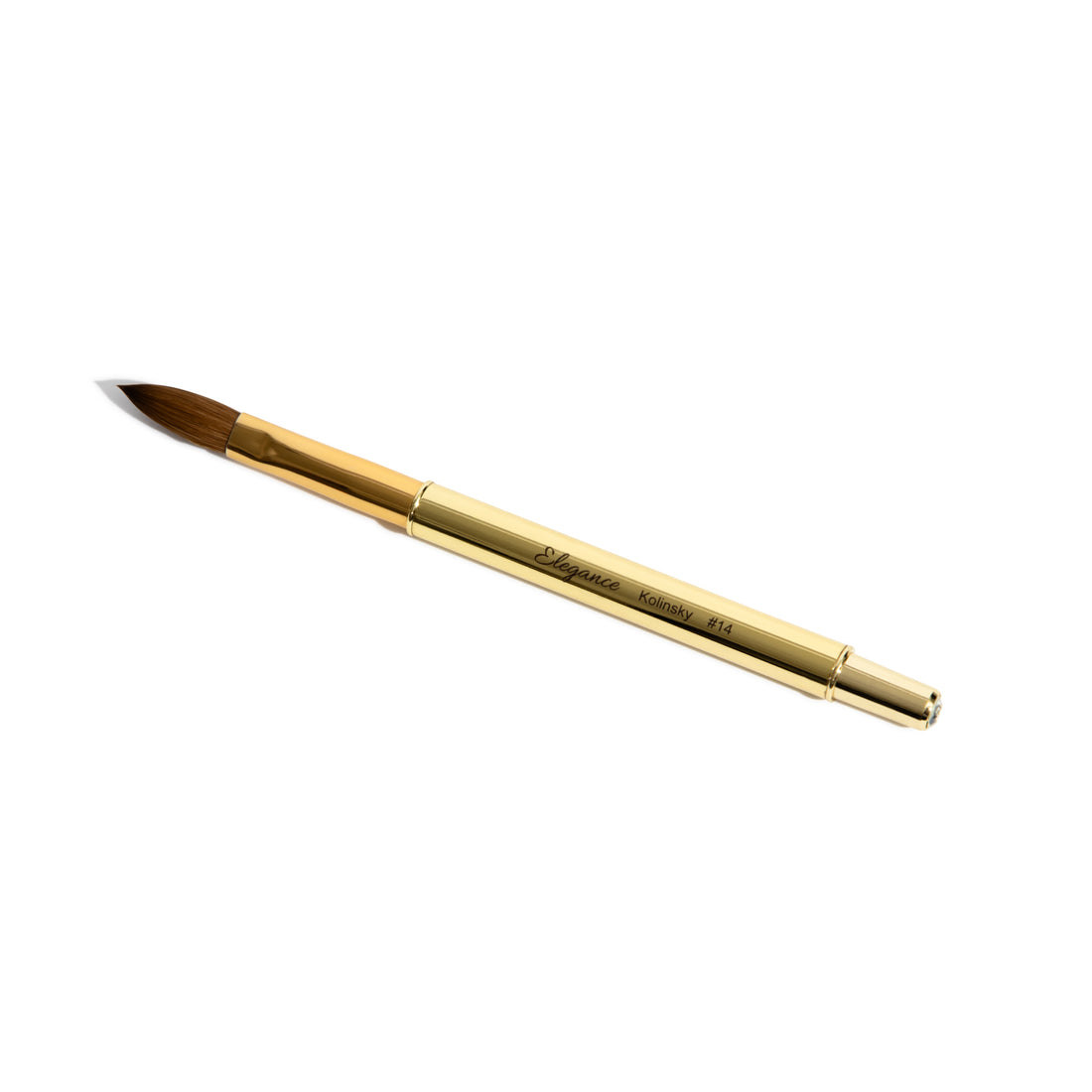 Gold Crimped Kolinsky Brush # 14